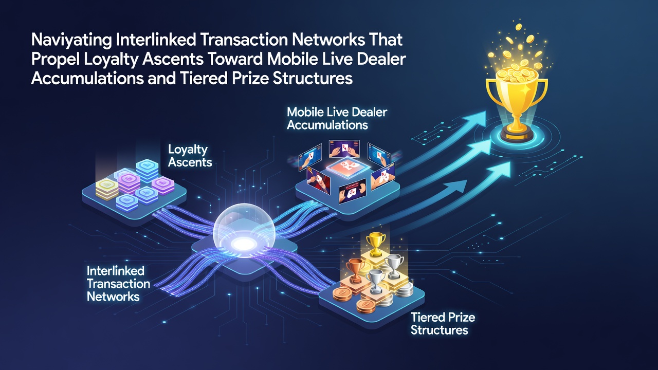 Darstellung vernetzter Transaktionssysteme in mobilen Casino-Plattformen mit Live-Dealer-Integration und Treuehierarchien