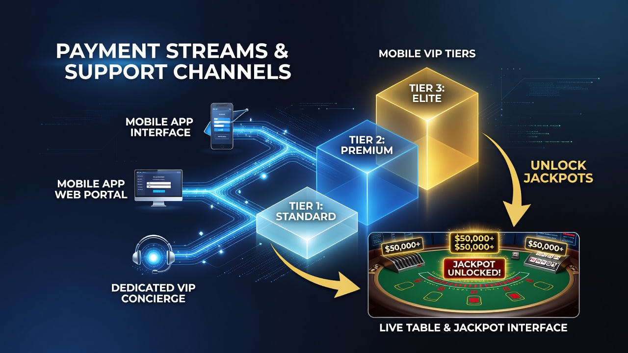 Mobile VIP-Stufen und Jackpot-Freischaltungen in Live- und Slot-Umgebungen