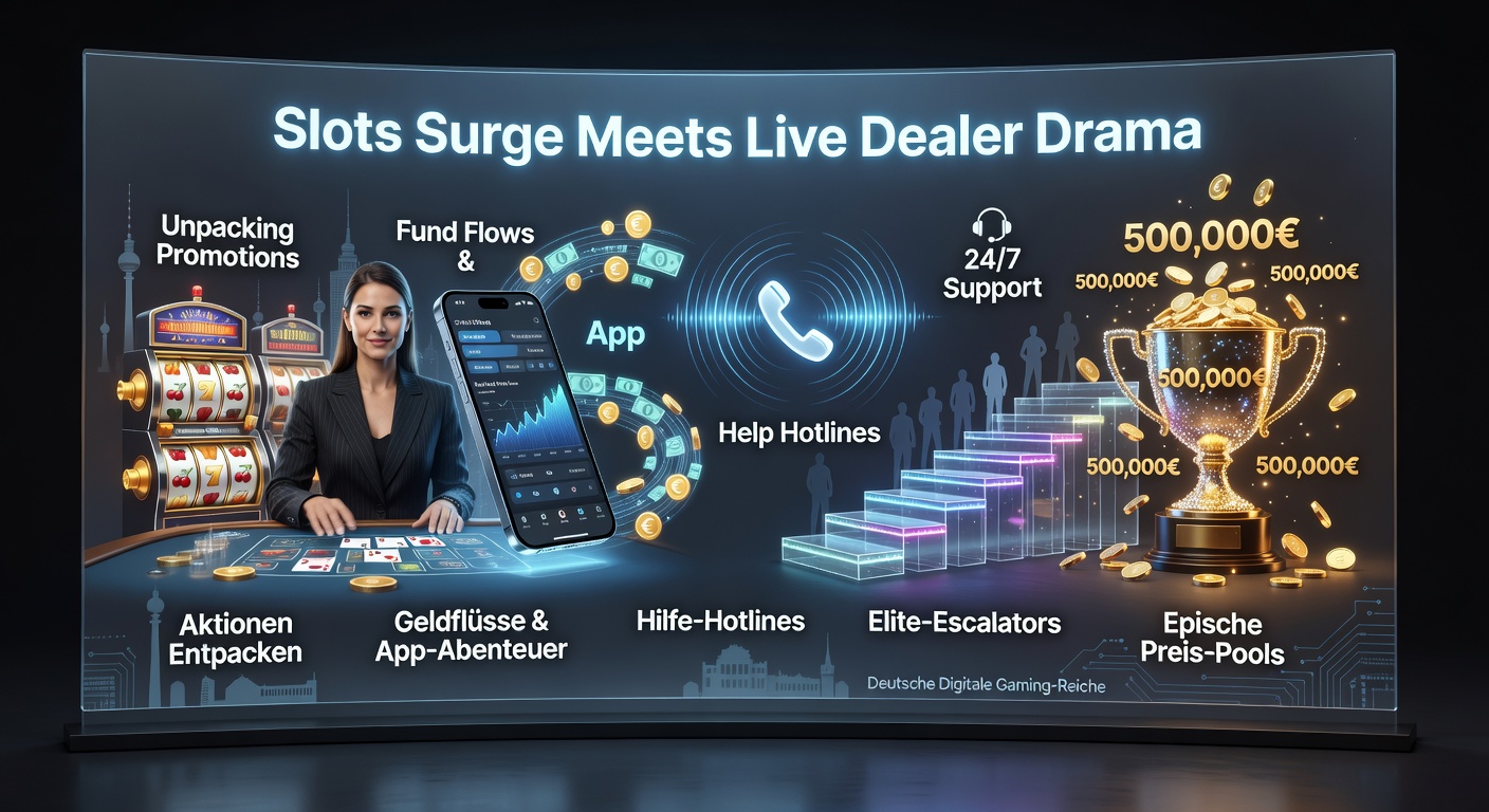 Dynamische Slots-Maschine mit leuchtenden Symbolen und Live-Dealer am Tisch im Hintergrund, typisch für deutsche Online-Casinos im April 2026